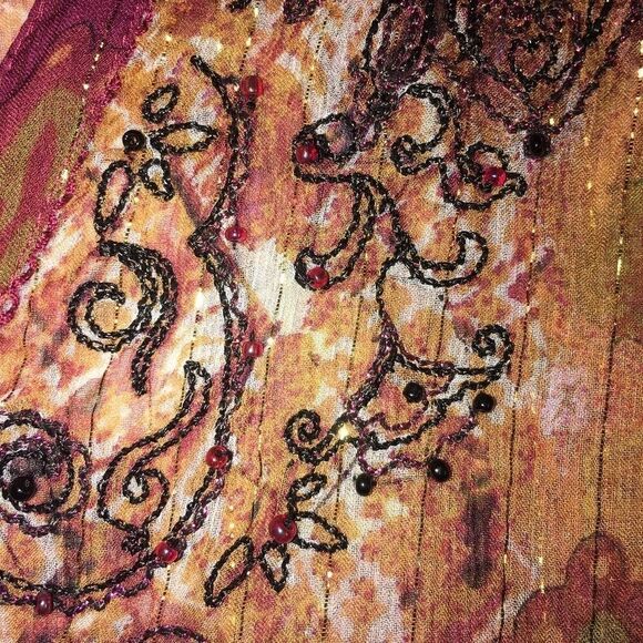 Chico's size 1 (med/8) Sheer button up blouse - Picture 6 of 6